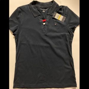 NWT Tommy Hilfiger Womens Blue Shirt Sz PM